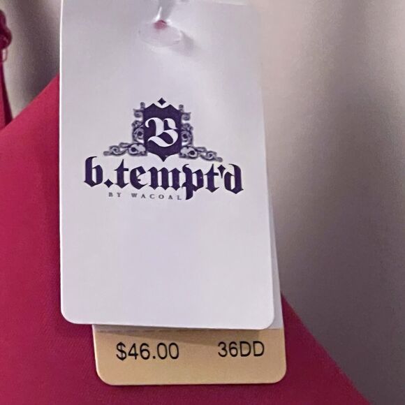 B.tempt'd by Wacoal Womens T-Shirt Bra 953281 - 36DD Red - Picture 8 of 10